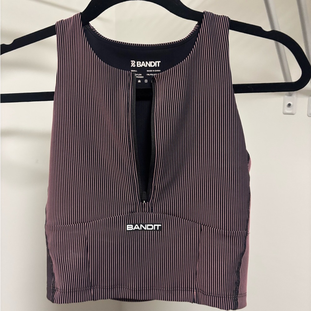 Bandit Running Cadence Striped Crop